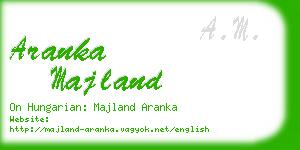 aranka majland business card